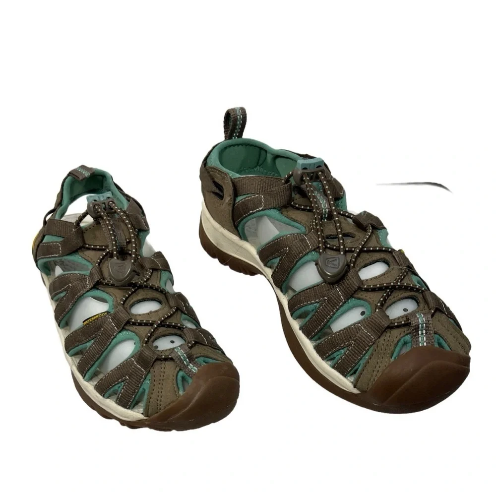Keen Teal and Tan Gray Outdoor Anatomical Sandals Women’s size 7